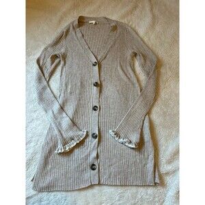 Skin Women's Size MD Pippi Slim Cream Fall Cozy Knit Cardigan